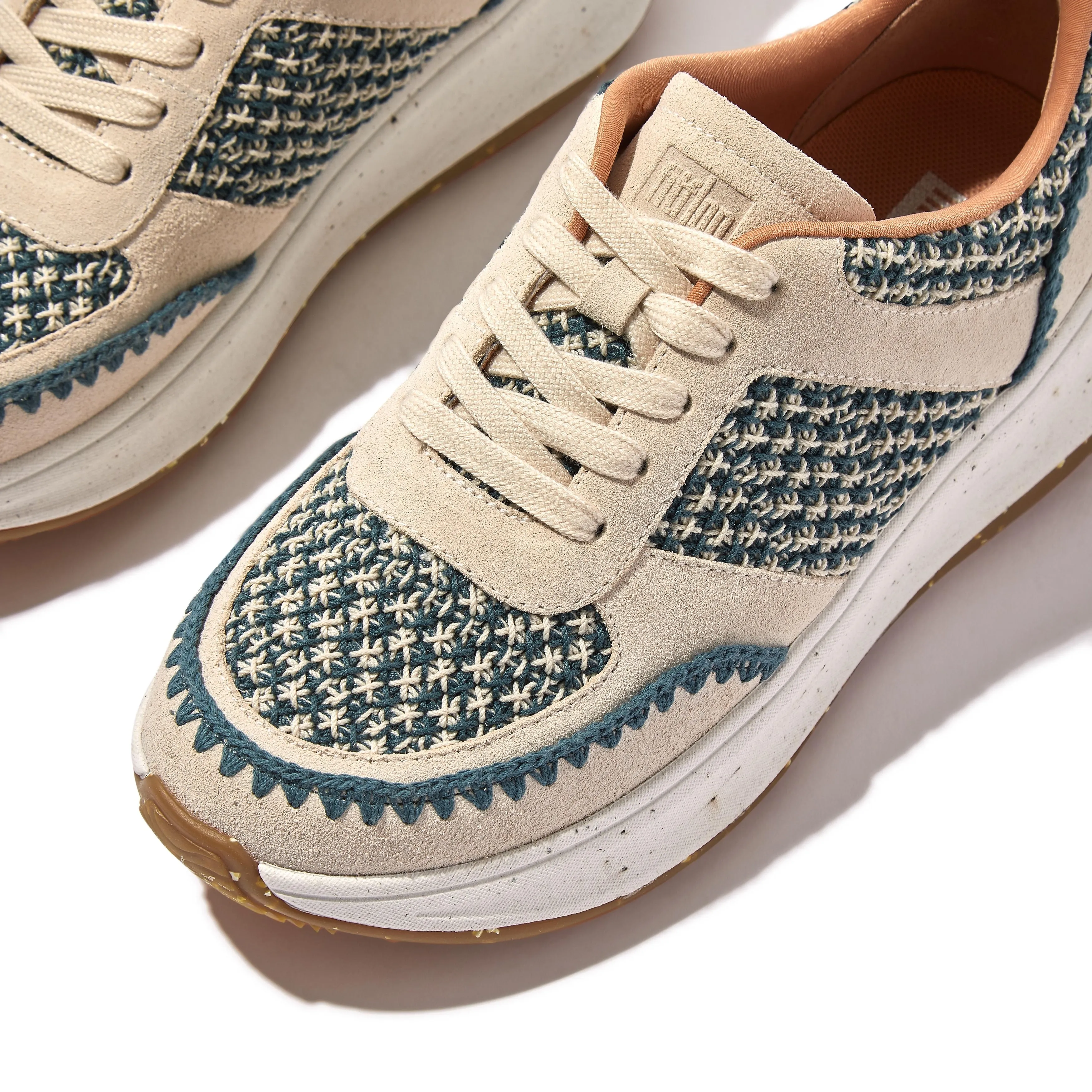 F-mode e01 crochet/suede flatform sneakers GM7-A82 sold by Zulily product image thumbnail 3