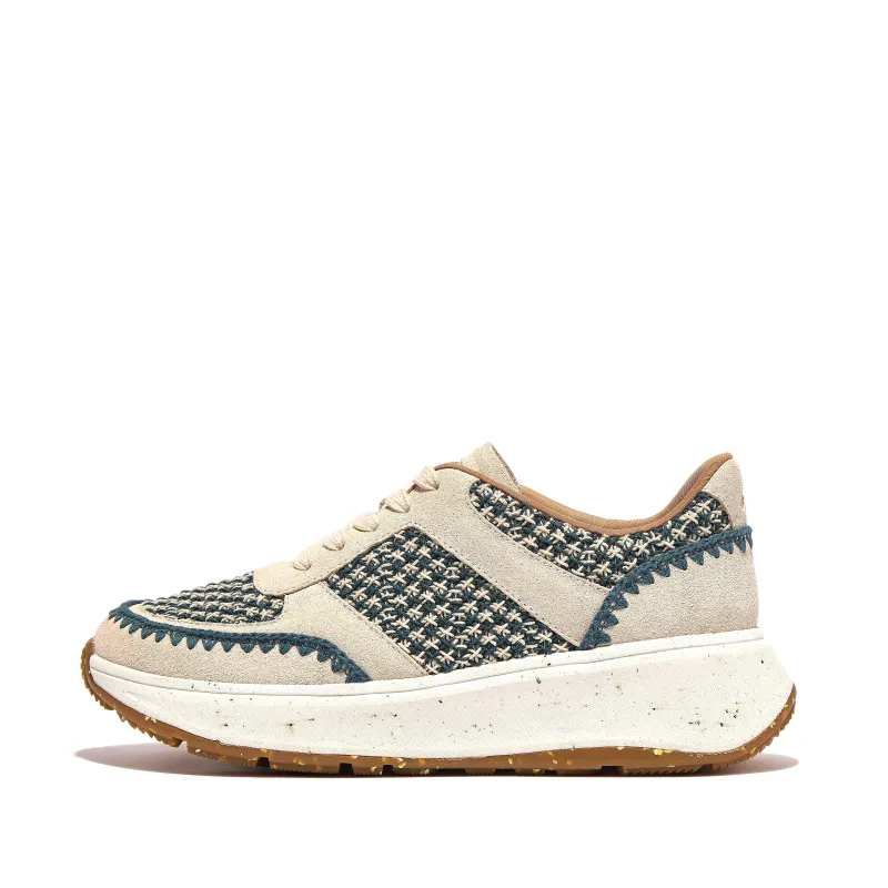 F-mode e01 crochet/suede flatform sneakers GM7-A82 sold by Zulily
