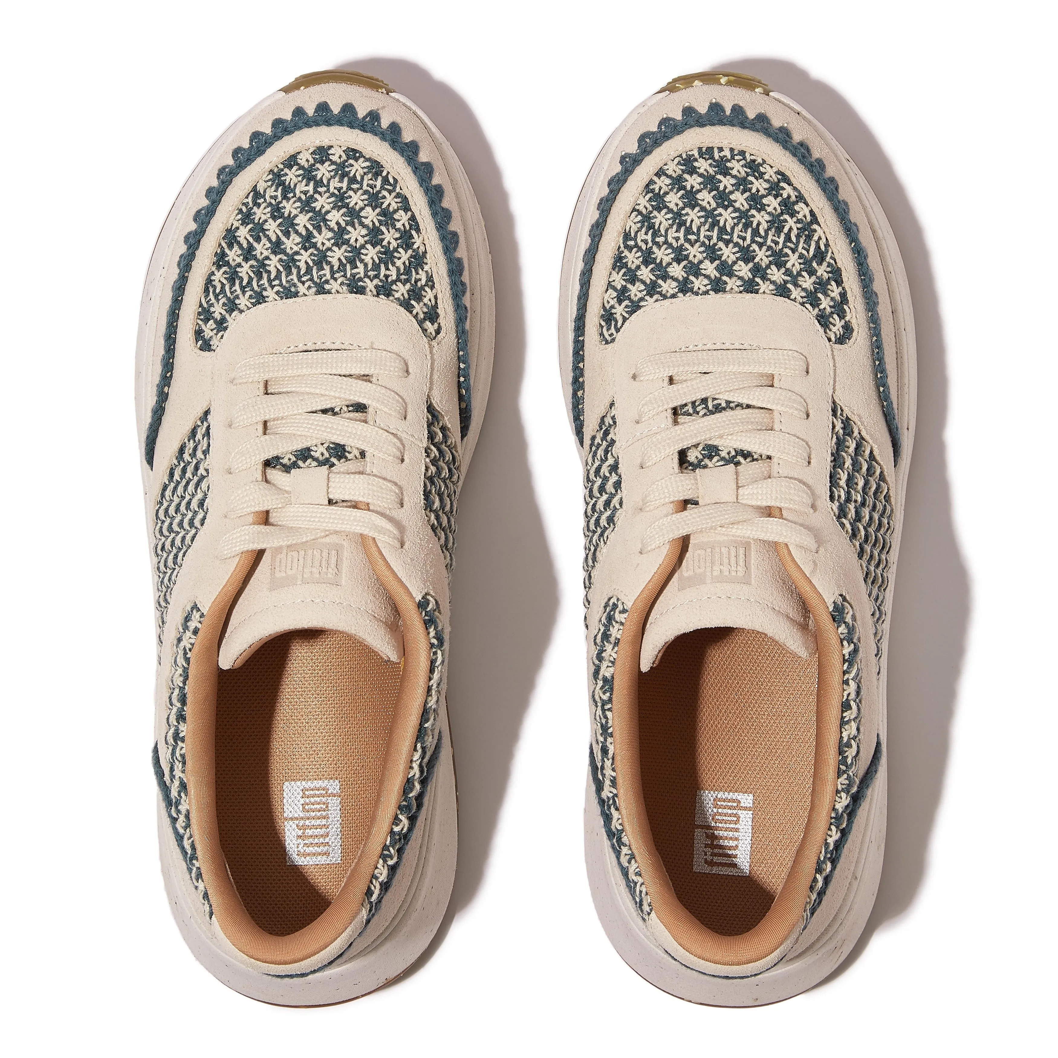 F-mode e01 crochet/suede flatform sneakers GM7-A82 sold by Zulily product image thumbnail 4