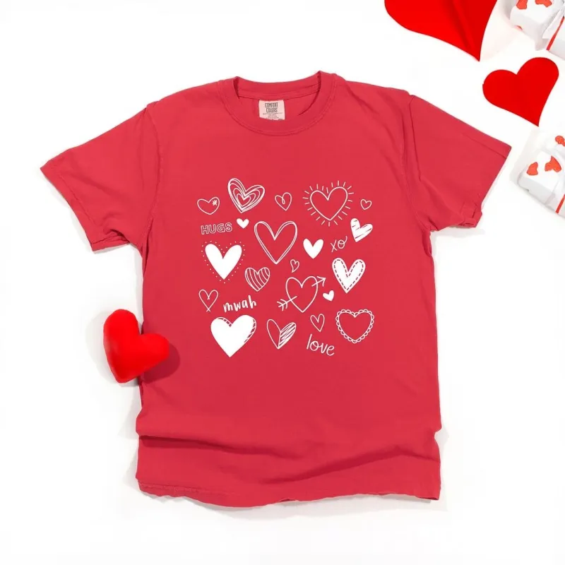 Love Heart Collage Garment Dyed Tee sold by Zulily