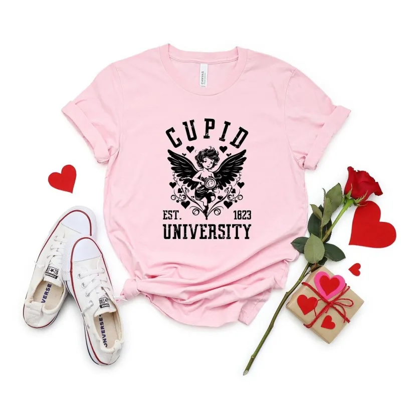 Cupid Distressed Short Sleeve Crewnneck Tee sold by Zulily