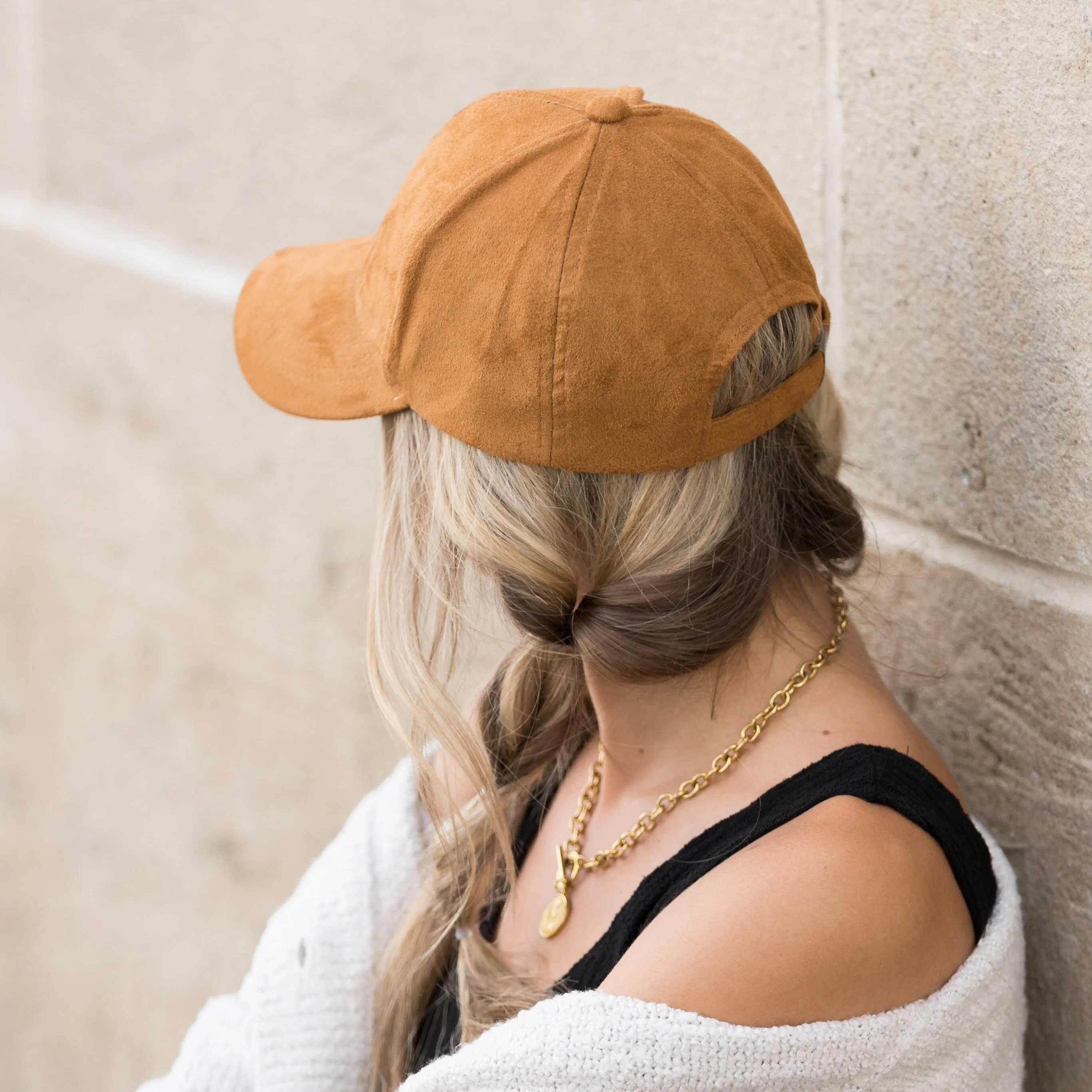 Suede Boyfriend Ball Cap Hat sold by Zulily product image thumbnail 3
