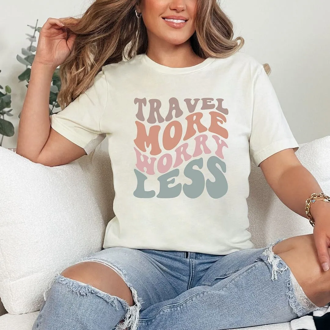 Travel More Worry Less Short Sleeve Crewnneck Tee sold by Zulily product image thumbnail 3