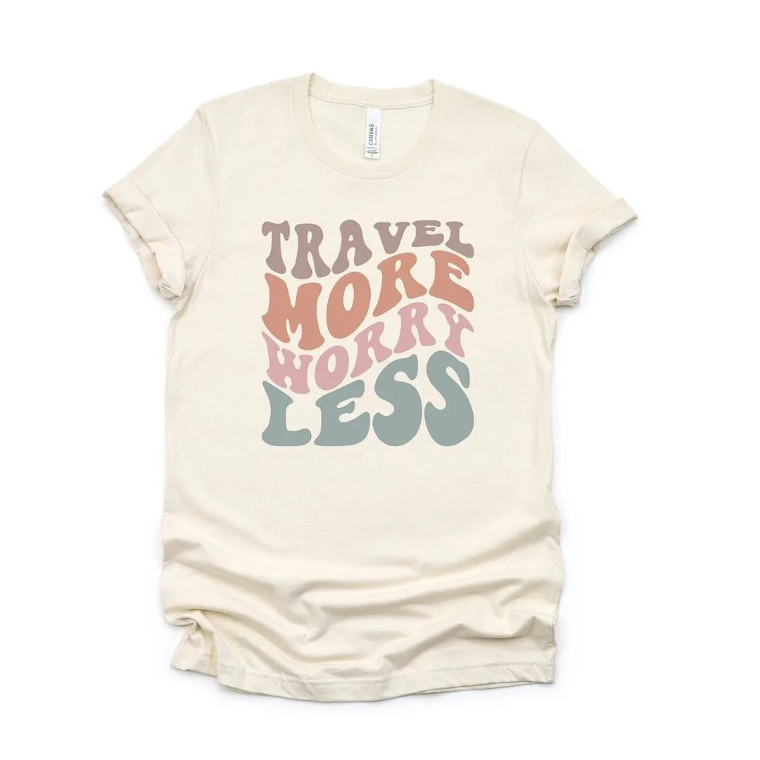 Travel More Worry Less Short Sleeve Crewnneck Tee sold by Zulily product image thumbnail 2