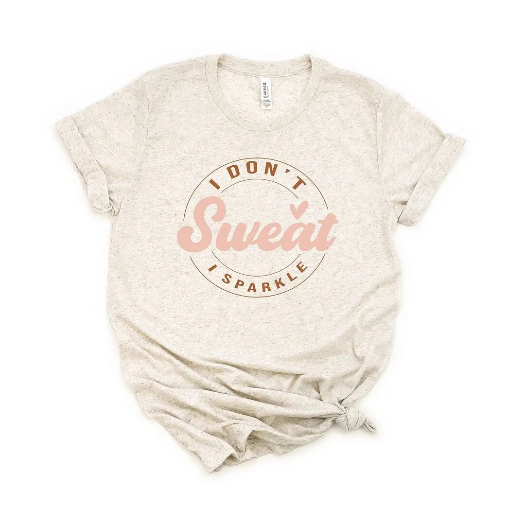 I Don't Sweat I Sparkle Circle Short Sleeve Crewnneck Tee sold by Zulily product image thumbnail 2