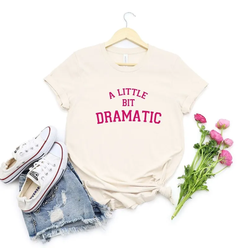 Little Bit Dramatic Arch Short Sleeve Crewnneck Tee sold by Zulily
