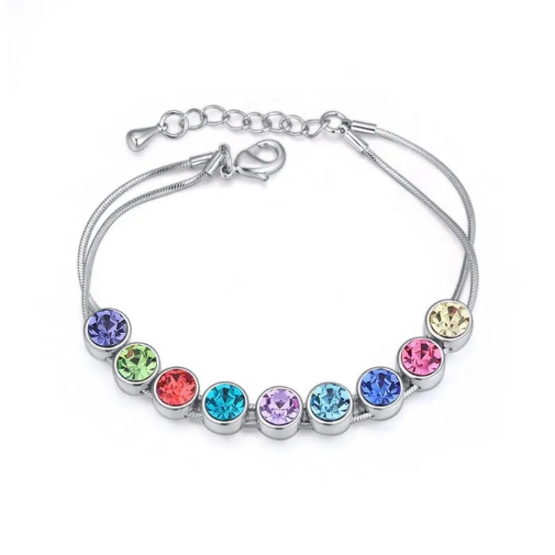 Multi Colored Swarovski Crystal Bracelet sold by Zulily
