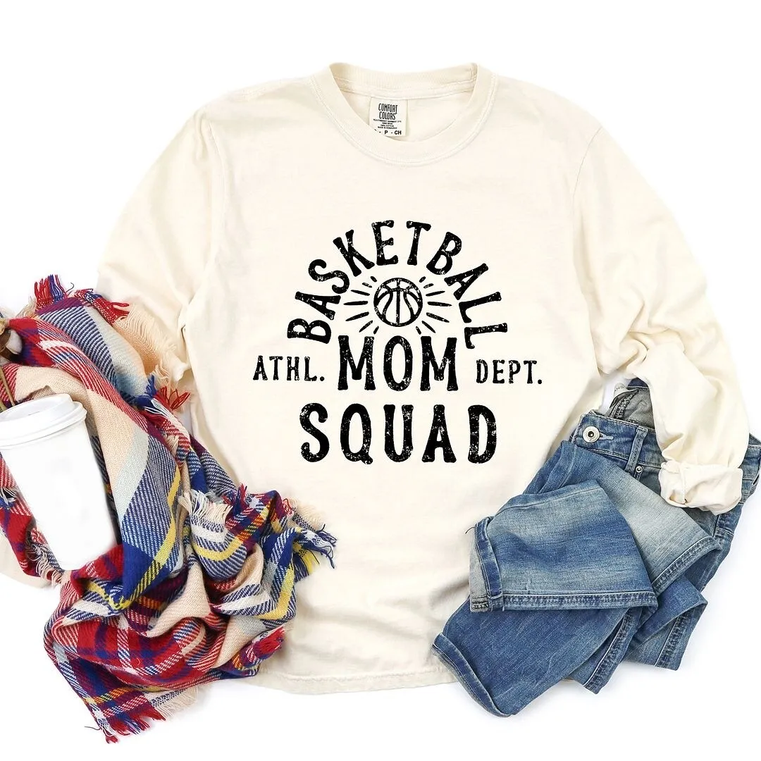 Basketball Mom Squad Garment Dyed Long Sleeve sold by Zulily