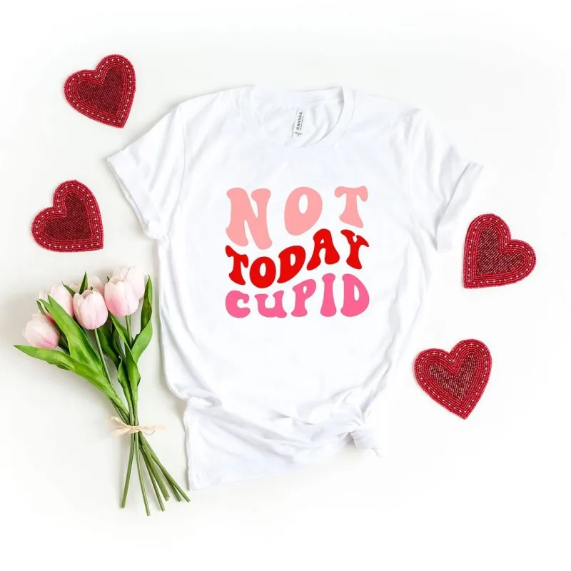 Not Today Cupid Retro Short Sleeve Crewnneck Tee sold by Zulily