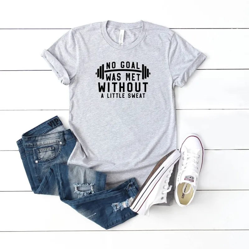 Goal Met Sweat Short Sleeve Crewnneck Tee sold by Zulily