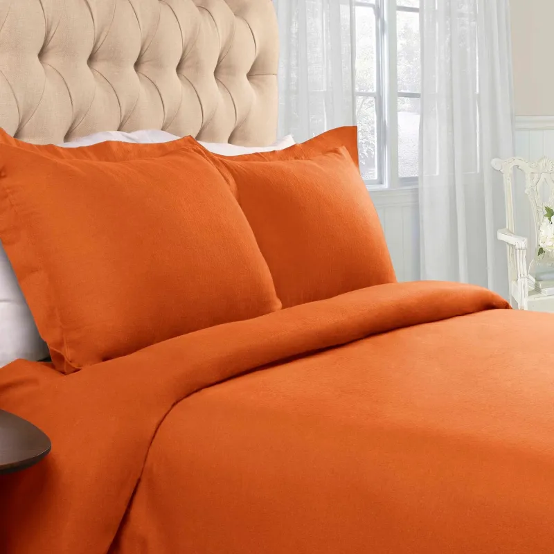 Superior Classic Solid Flannel Cotton Duvet Cover Set sold by Zulily