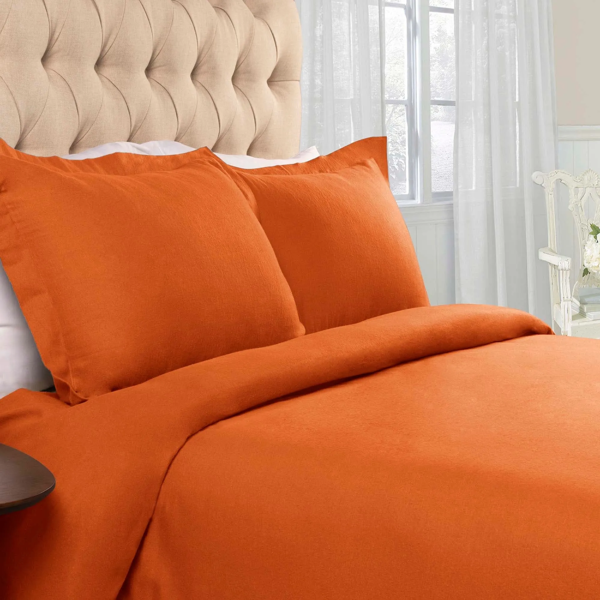 Superior Classic Solid Flannel Cotton Duvet Cover Set sold by Zulily