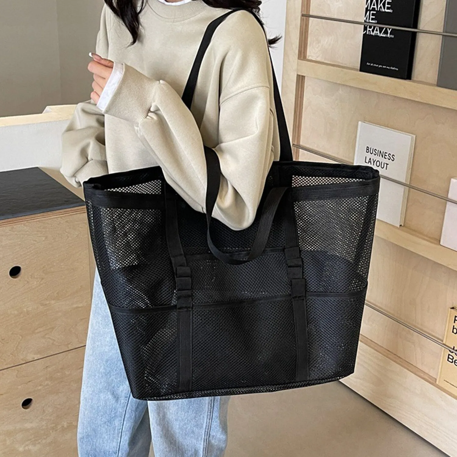 Black Tote Bag sold by Zulily product image thumbnail 3