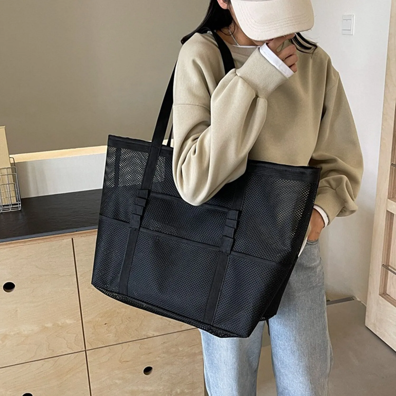 Black Tote Bag sold by Zulily product image thumbnail 4