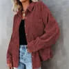 Burgundy Pocket Corduroy Shirt sold by Zulily