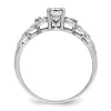 Curata 925 Sterling Silver Polished White Topaz and Diamond Ring 2mm sold by Zulily