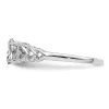 Curata 925 Sterling Silver Polished White Topaz and Diamond Ring 2mm sold by Zulily