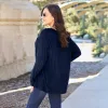 Dark Blue Ribbed Round Neck Long Sleeve Knit Top sold by Zulily