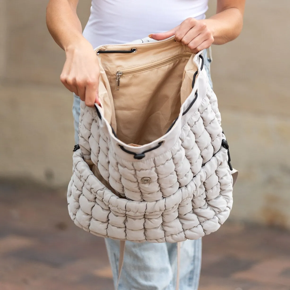 Stevie Quilted Puffer Backpack sold by Zulily product image thumbnail 3