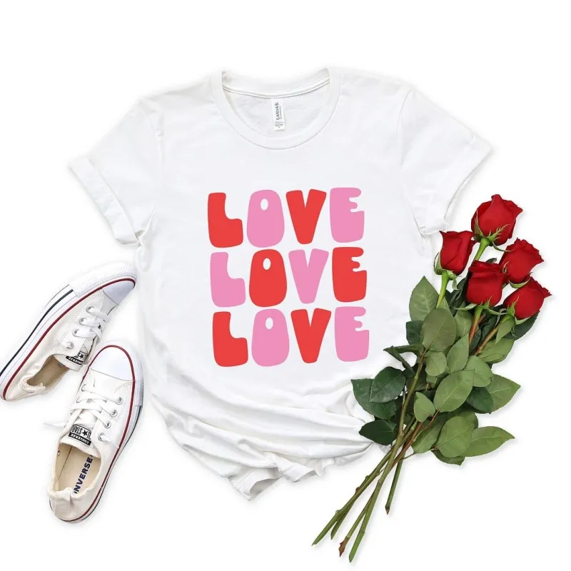 Love Stacked Bold Short Sleeve Crewnneck Tee sold by Zulily