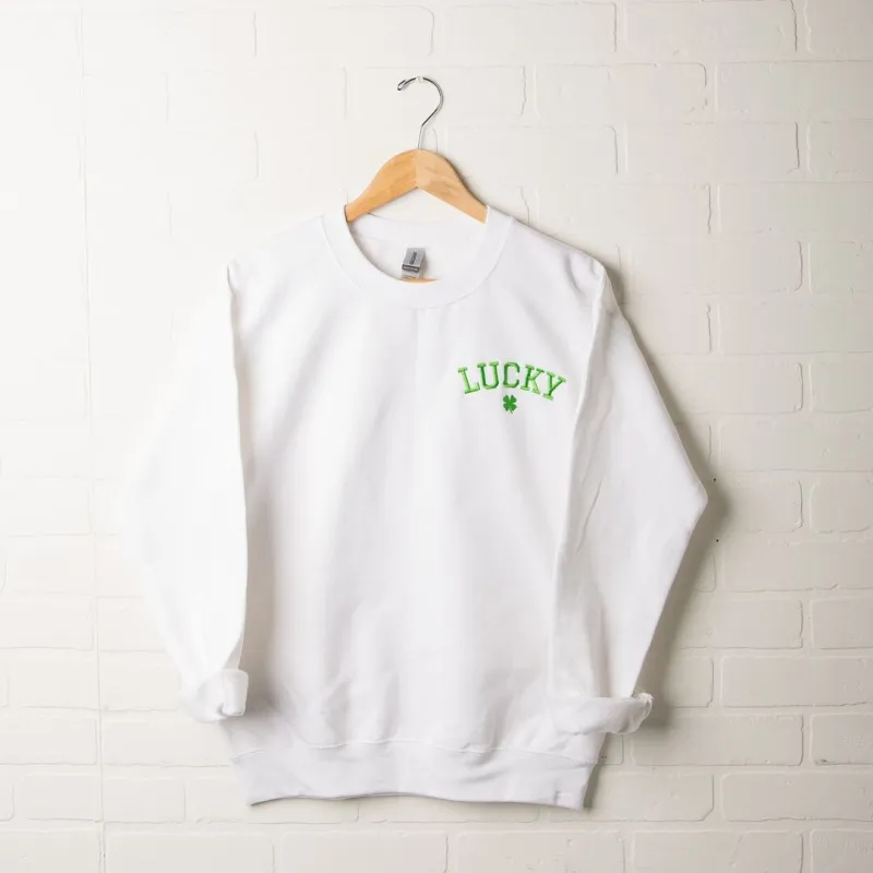 Embroidered Lucky Clover Graphic Sweatshirt made by Zulily