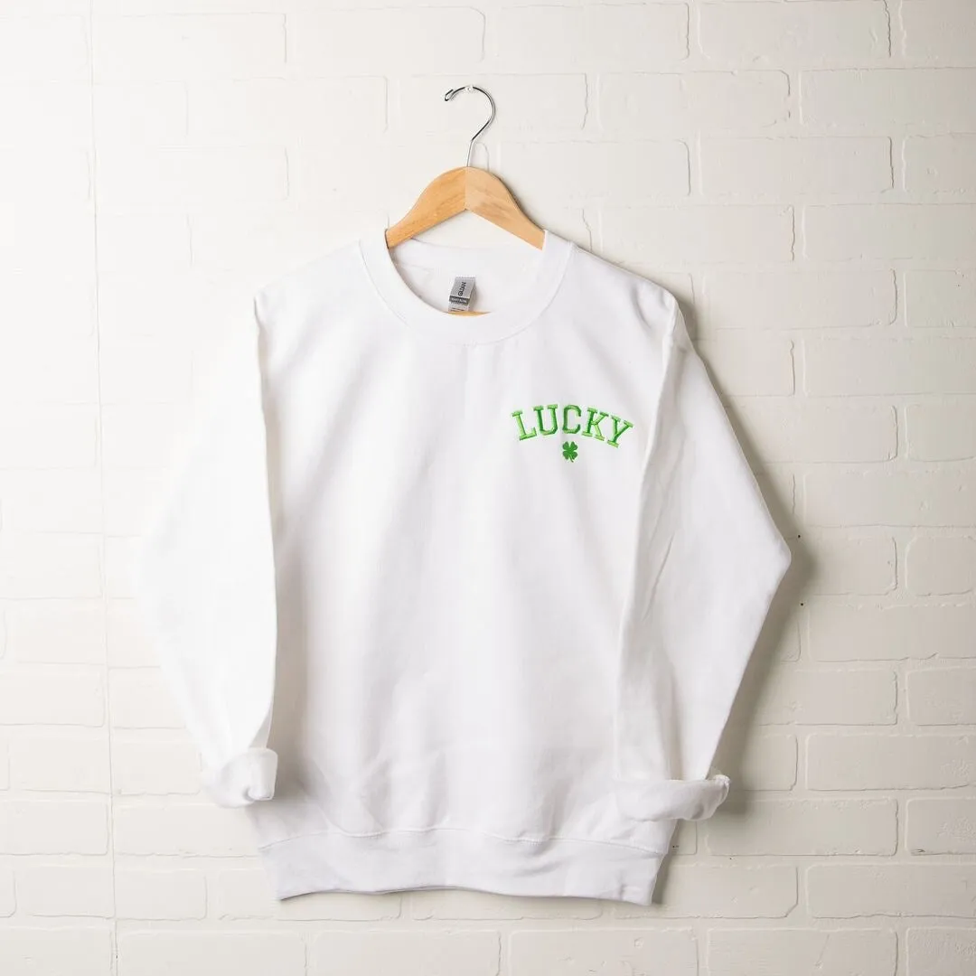 Embroidered Lucky Clover Graphic Sweatshirt sold by Zulily