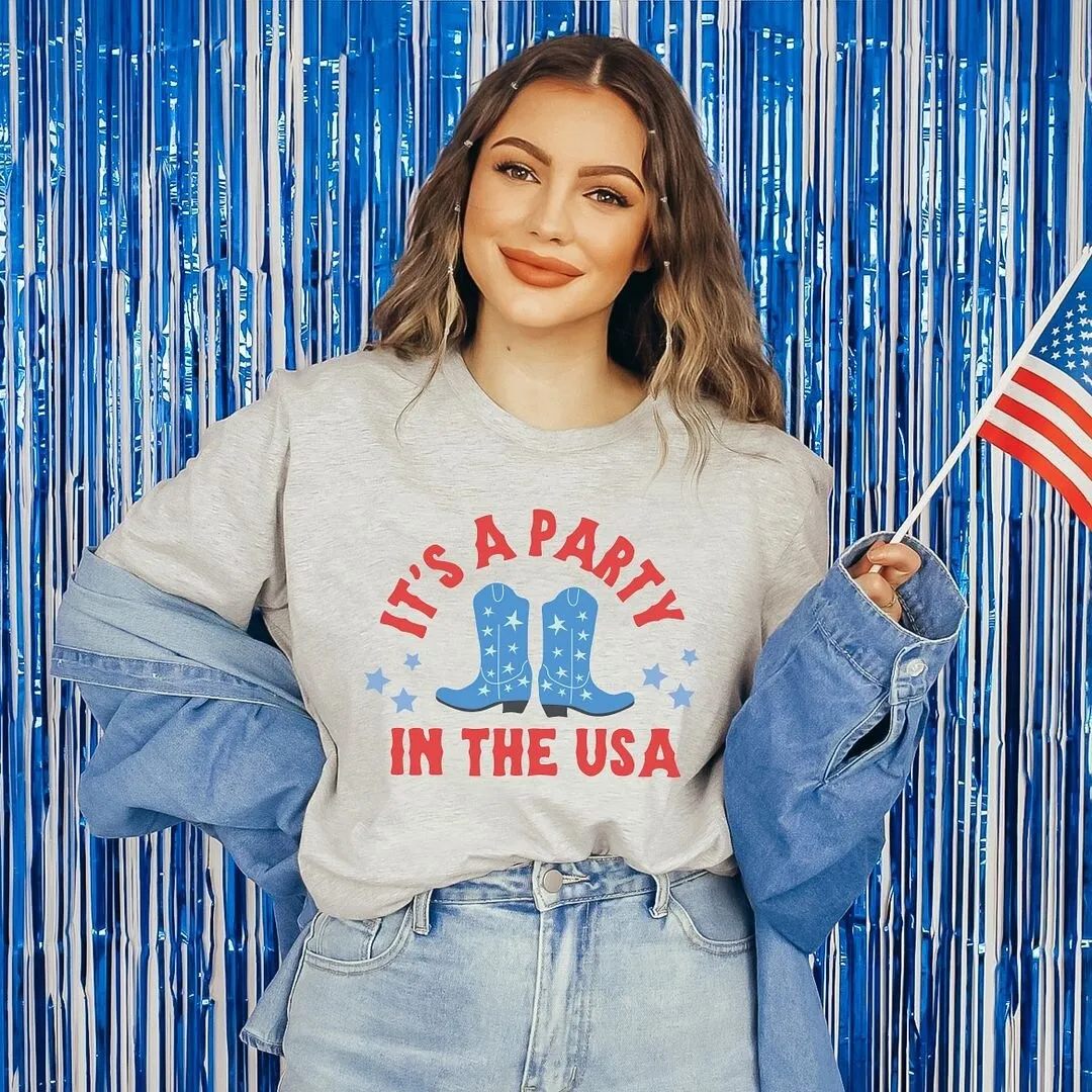 It's A Party Boots Short Sleeve Crewnneck Tee sold by Zulily product image thumbnail 3