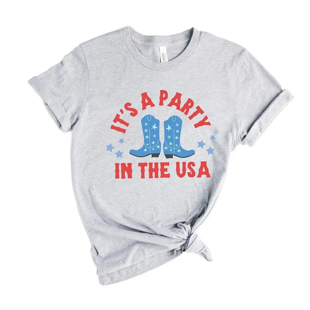 It's A Party Boots Short Sleeve Crewnneck Tee sold by Zulily product image thumbnail 2