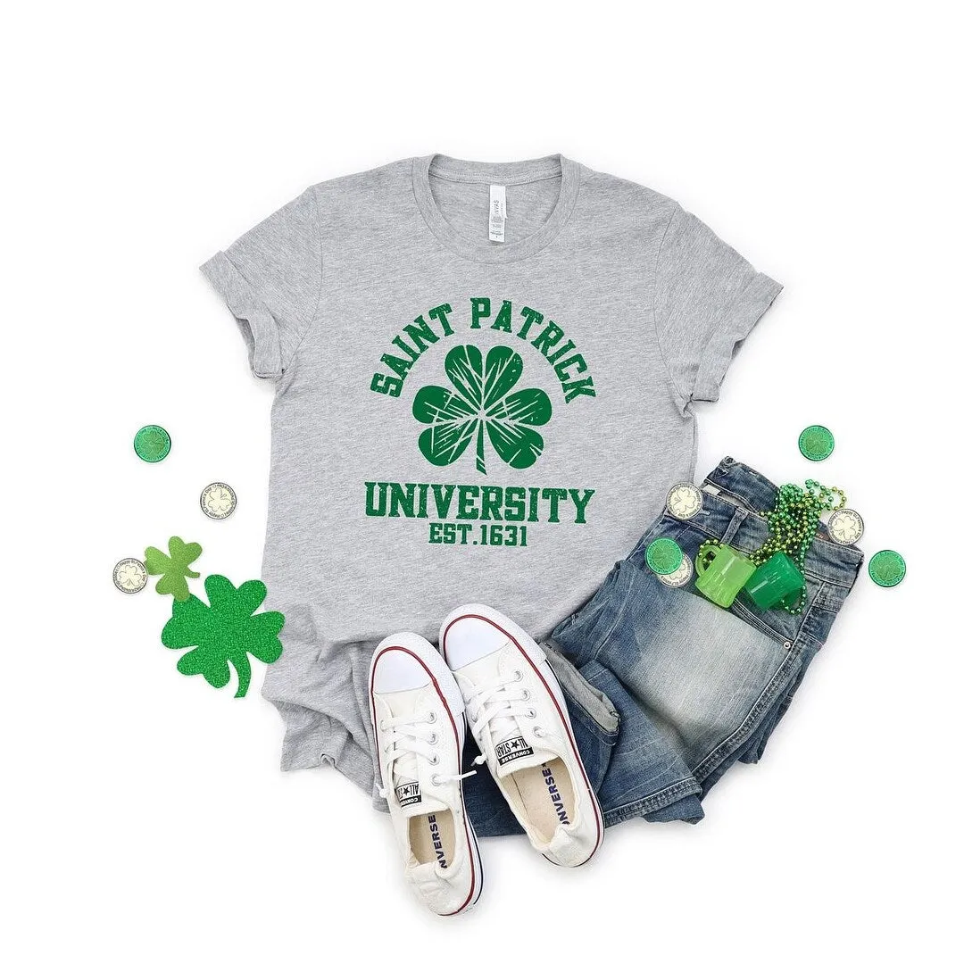 St. Patrick University Short Sleeve Crewnneck Tee sold by Zulily