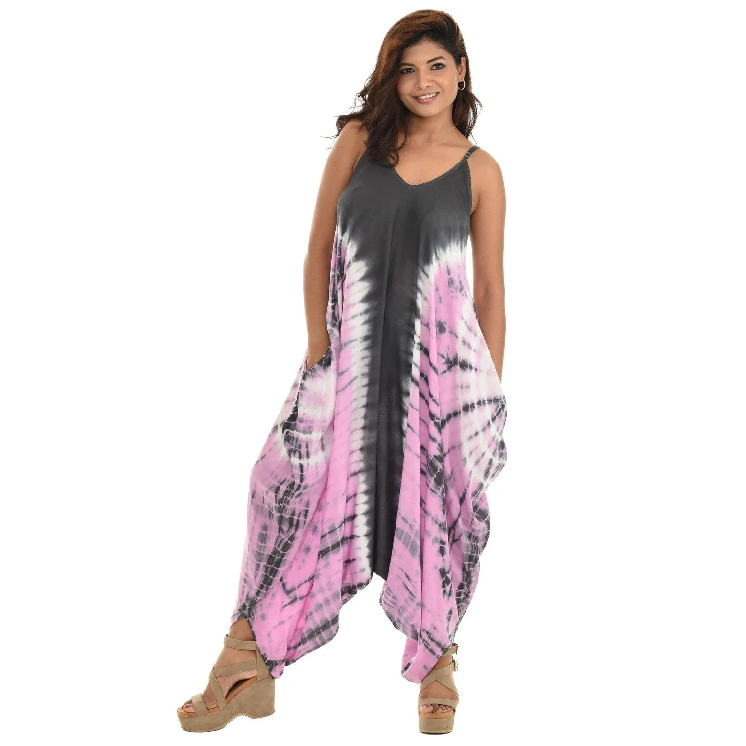 Tie-Dye Sleeveless Women Jumpsuit sold by Zulily product image thumbnail 4