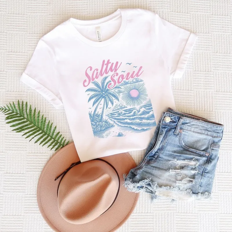 Salty Soul Beach Short Sleeve Crewnneck Tee sold by Zulily
