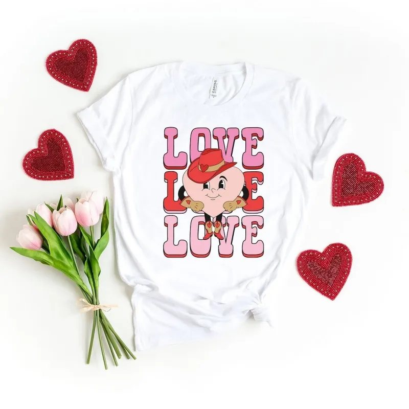 Love Stacked Western Heart Short Sleeve Crewnneck Tee sold by Zulily