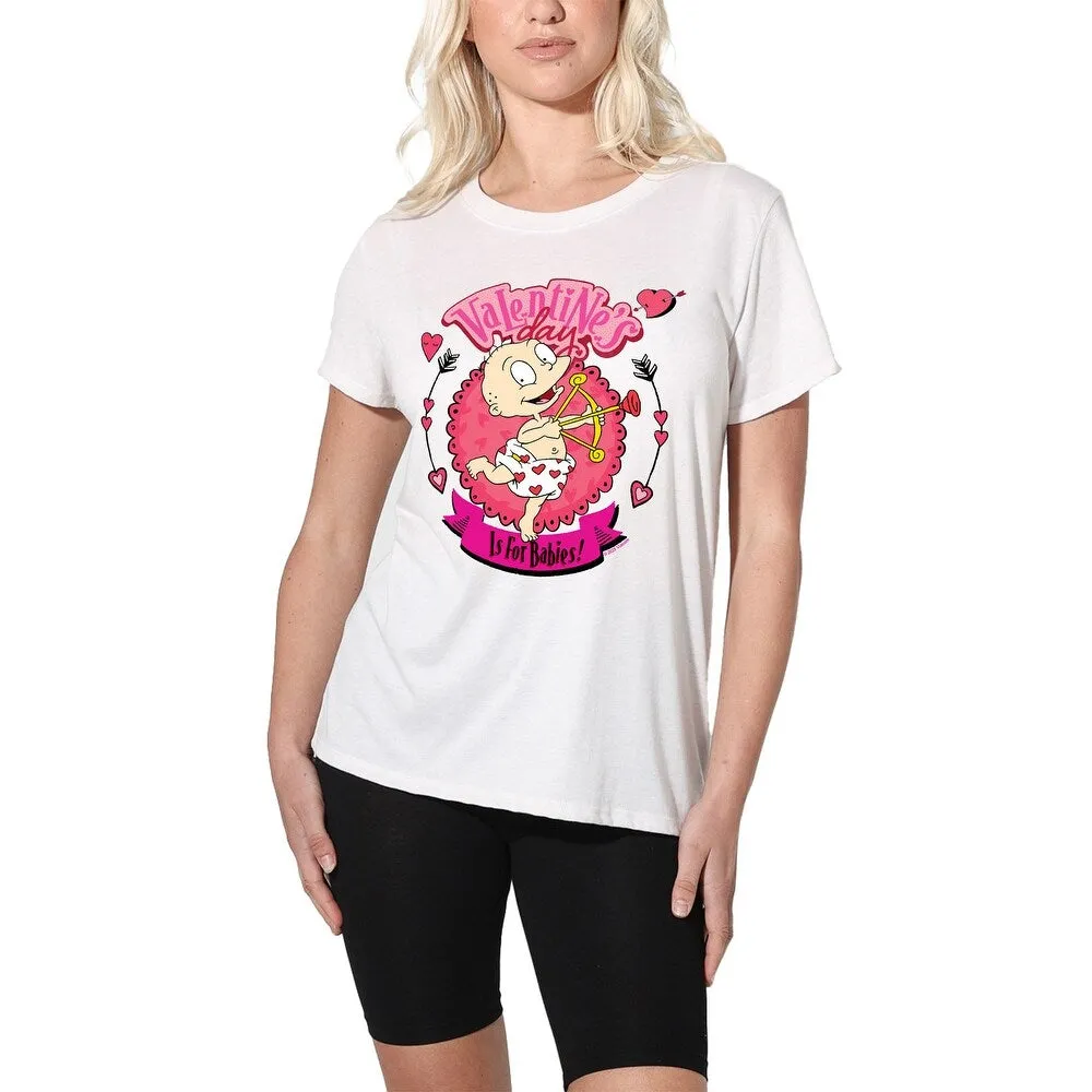 Rutgats Valentine's Day Is For Babies With Tommy Pickles Women's Loose T Shirt, White sold by Zulily