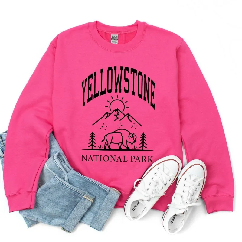 Yellowstone National Park Mountain Graphic Sweatshirt made by Zulily