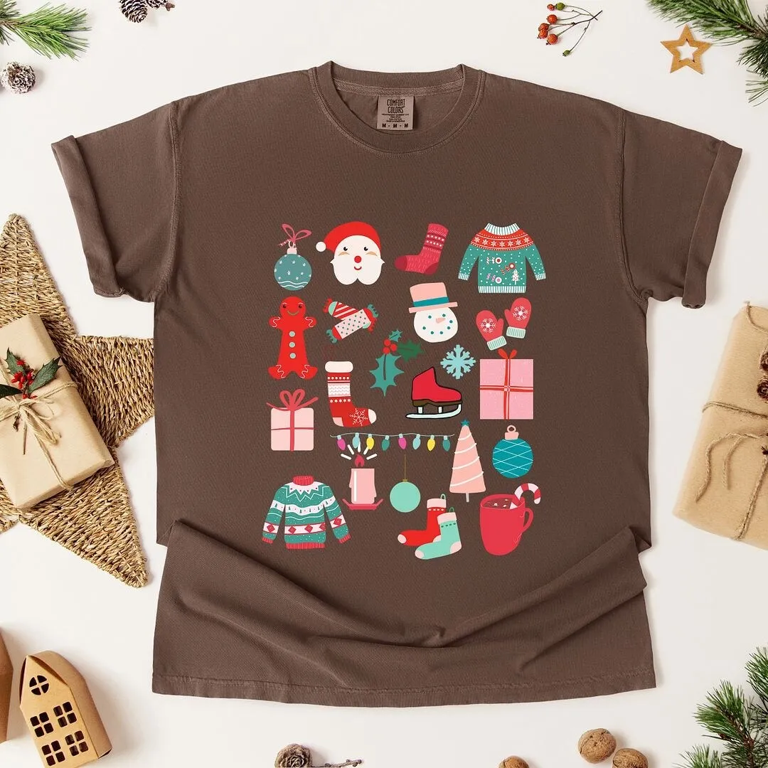 Boho Christmas Chart Garment Dyed Tee sold by Zulily