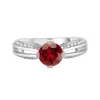 Sterling Silver with Natural Garnet and White Topaz Classic Ring sold by Zulily
