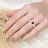 Sterling Silver with Natural Garnet and White Topaz Classic Ring sold by Zulily