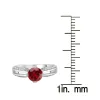 Sterling Silver with Natural Garnet and White Topaz Classic Ring sold by Zulily