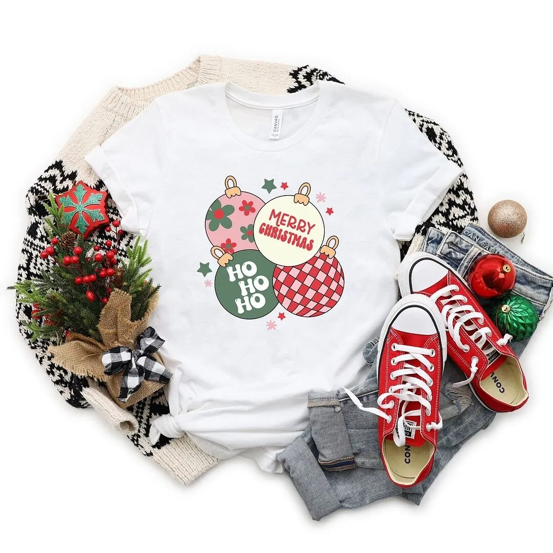 Christmas Ornaments Short Sleeve Crewnneck Tee sold by Zulily