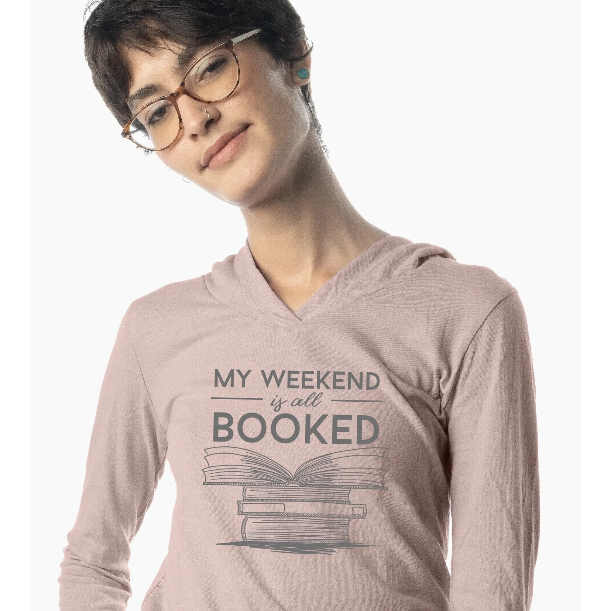 My weekend is all booked Women's Long-Sleeve Hooded Tee sold by Zulily product image thumbnail 2