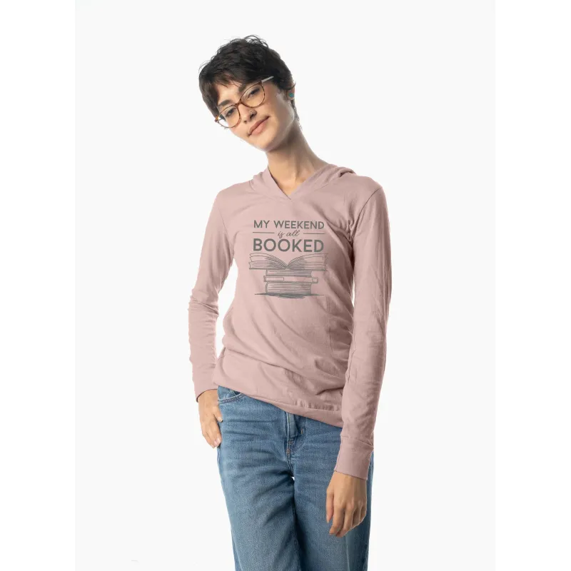 My weekend is all booked Women's Long-Sleeve Hooded Tee sold by Zulily
