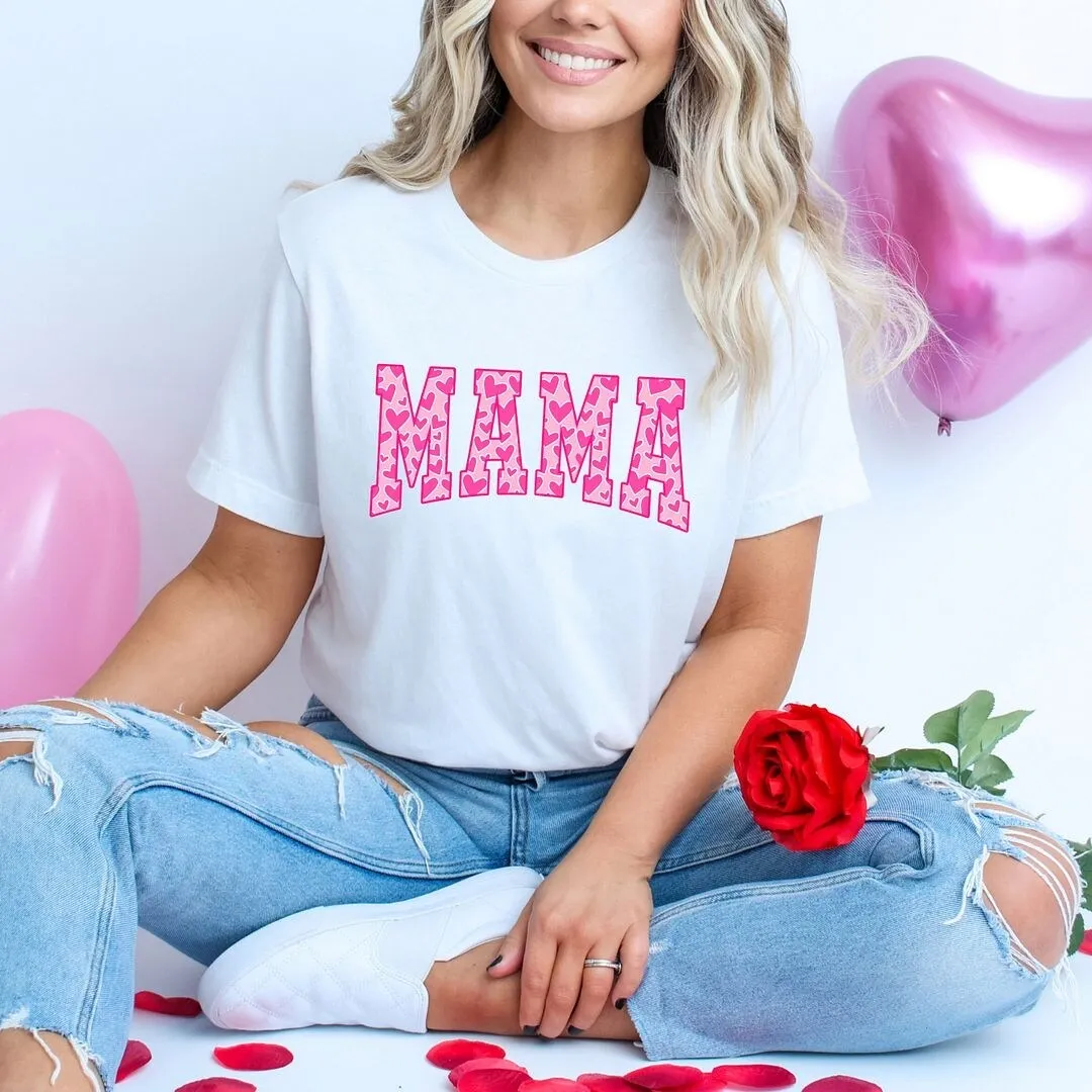 Mama Pink Hearts Short Sleeve Crewnneck Tee sold by Zulily product image thumbnail 3