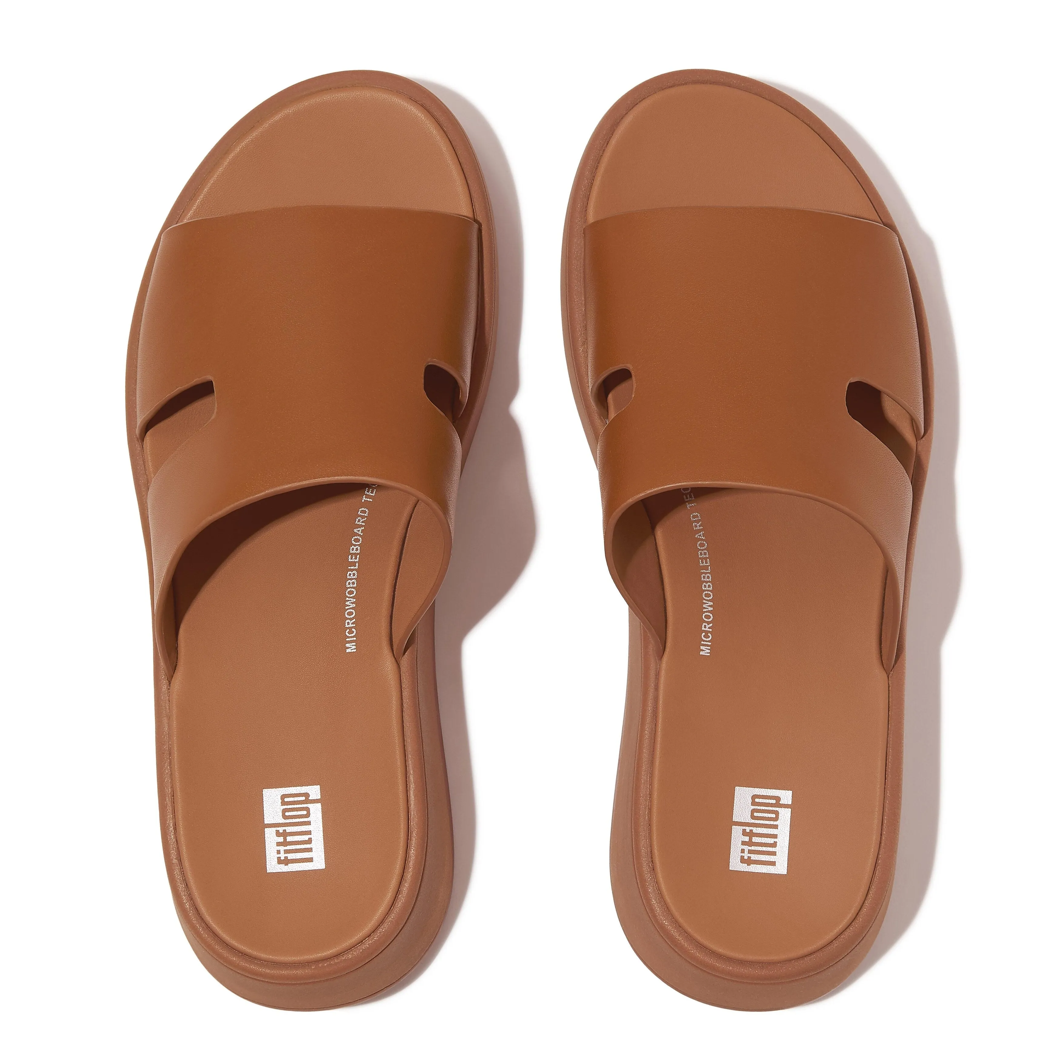 f-mode raw-edge leather flatform h-bar slides hm3-592 sold by Zulily product image thumbnail 4