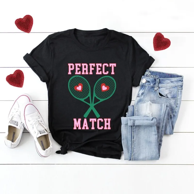 Perfect Match Tennis Short Sleeve Crewnneck Tee sold by Zulily
