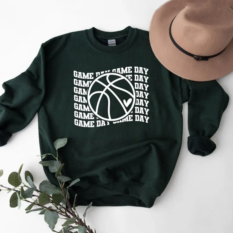 Basketball Game Day Stacked Graphic Sweatshirt sold by Zulily