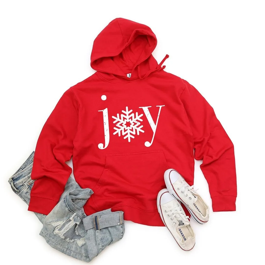 Joy Snowflake Graphic Hoodie sold by Zulily