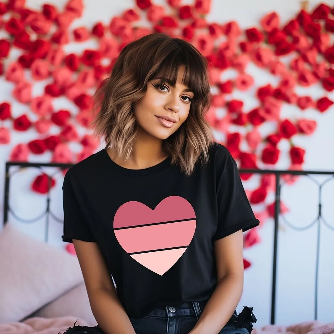 Three Piece Heart Short Sleeve Crewnneck Tee sold by Zulily product image thumbnail 3