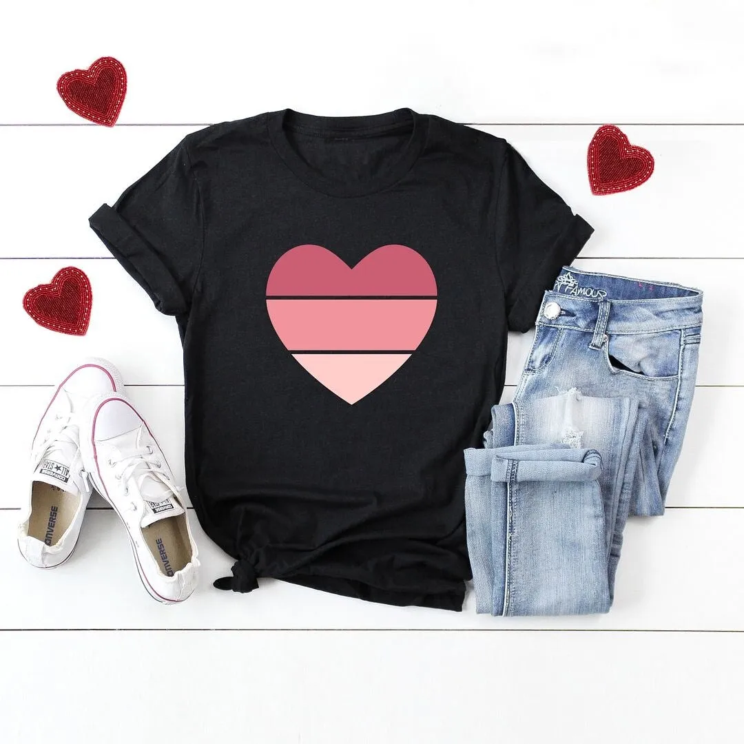 Three Piece Heart Short Sleeve Crewnneck Tee sold by Zulily