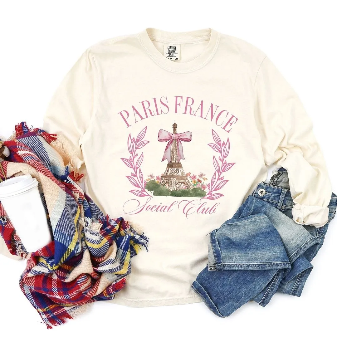 Coquette Paris Social Club Garment Dyed Long Sleeve sold by Zulily