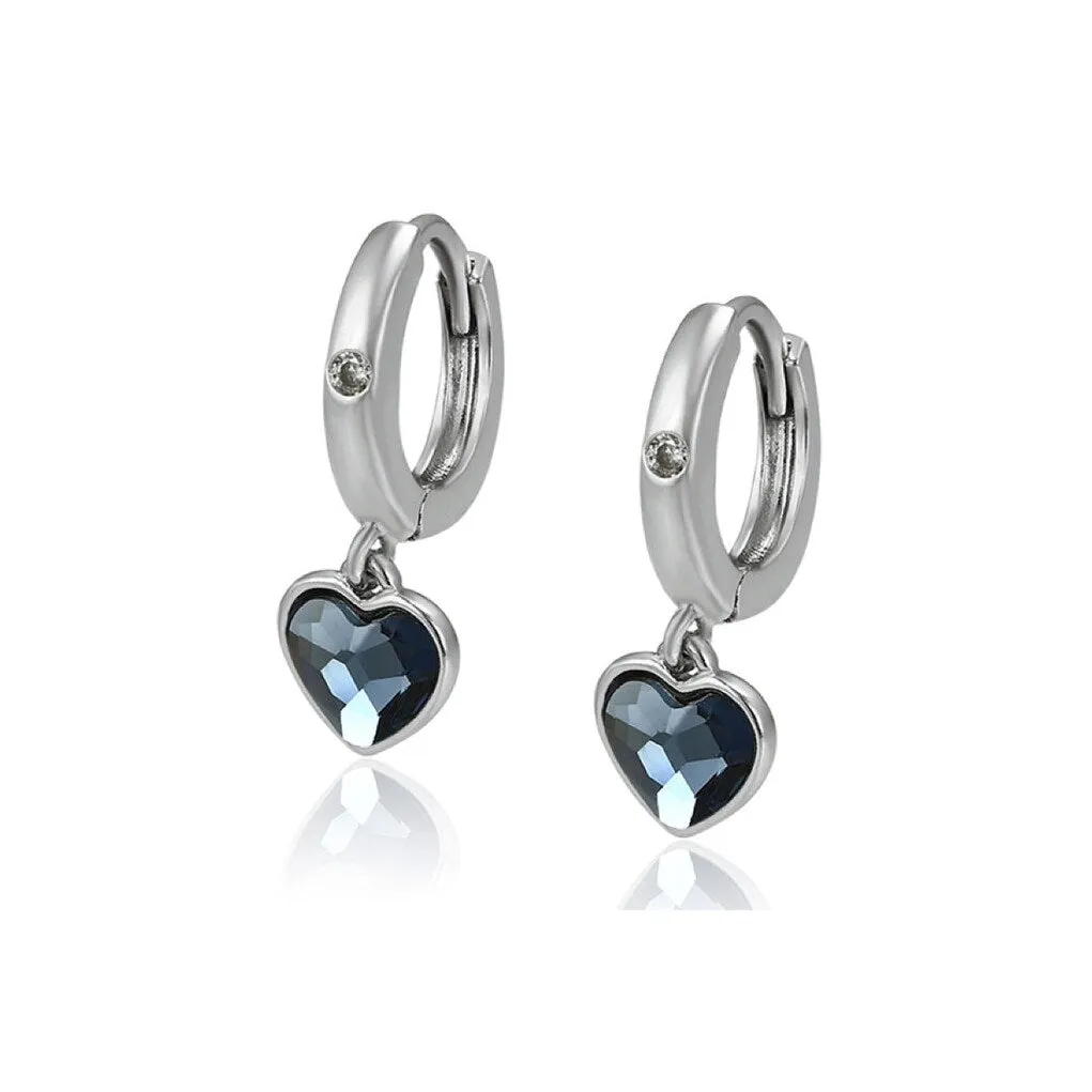 Crystal Heart Huggie Hoop Earrings sold by Zulily